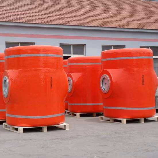 Ancre cylindrique en élastomère de polyuréthane marin Bouée d'amarrage sous-marine flottante en mer